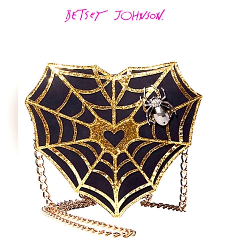 BETSEY JOHNSON SPIDER WEB PURSE RARE!